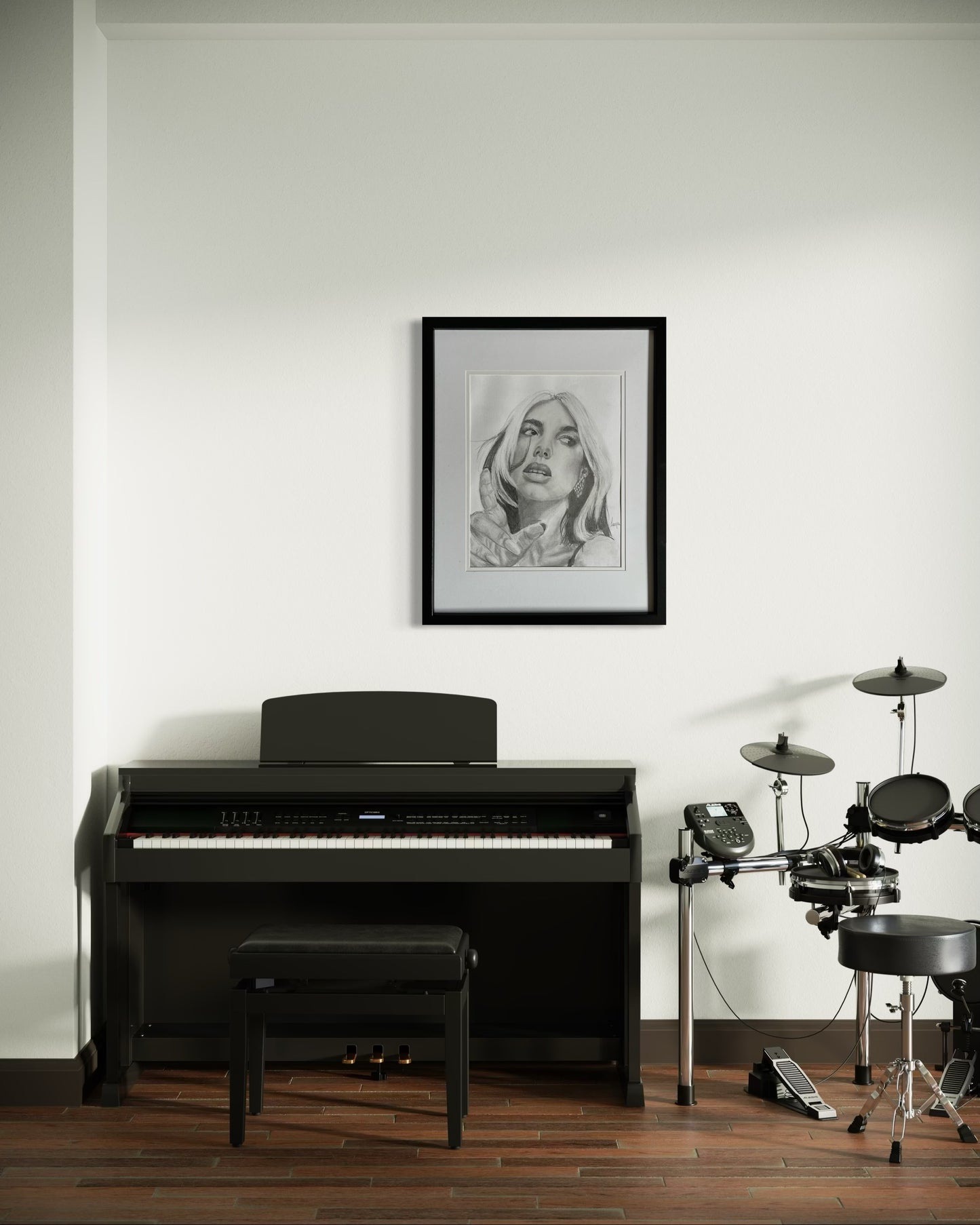 Dua Lipa framed print