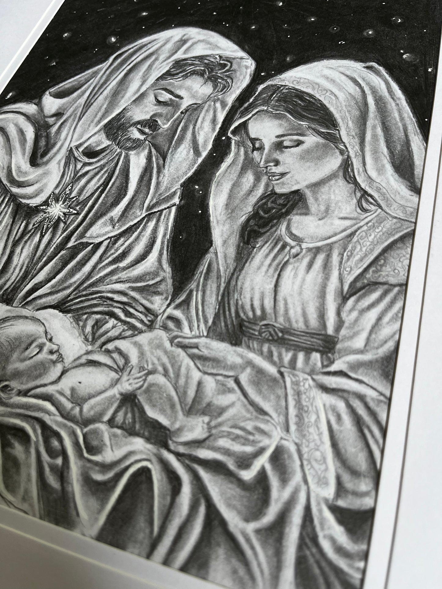 Holy family framed original drawing (Christmas special)