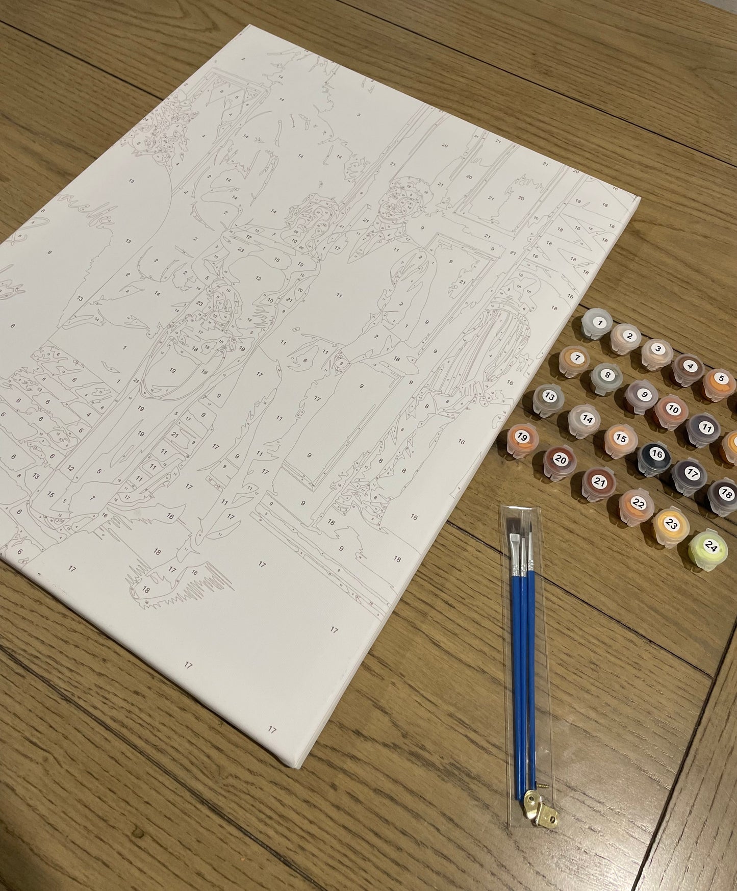 Custom photo DIY painting by numbers kit on Canvas